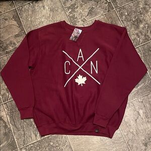 ⭐️NWT LOCAL LAUNDRY Unisex Burgundy Cozy Sweatshirt Sweater XL